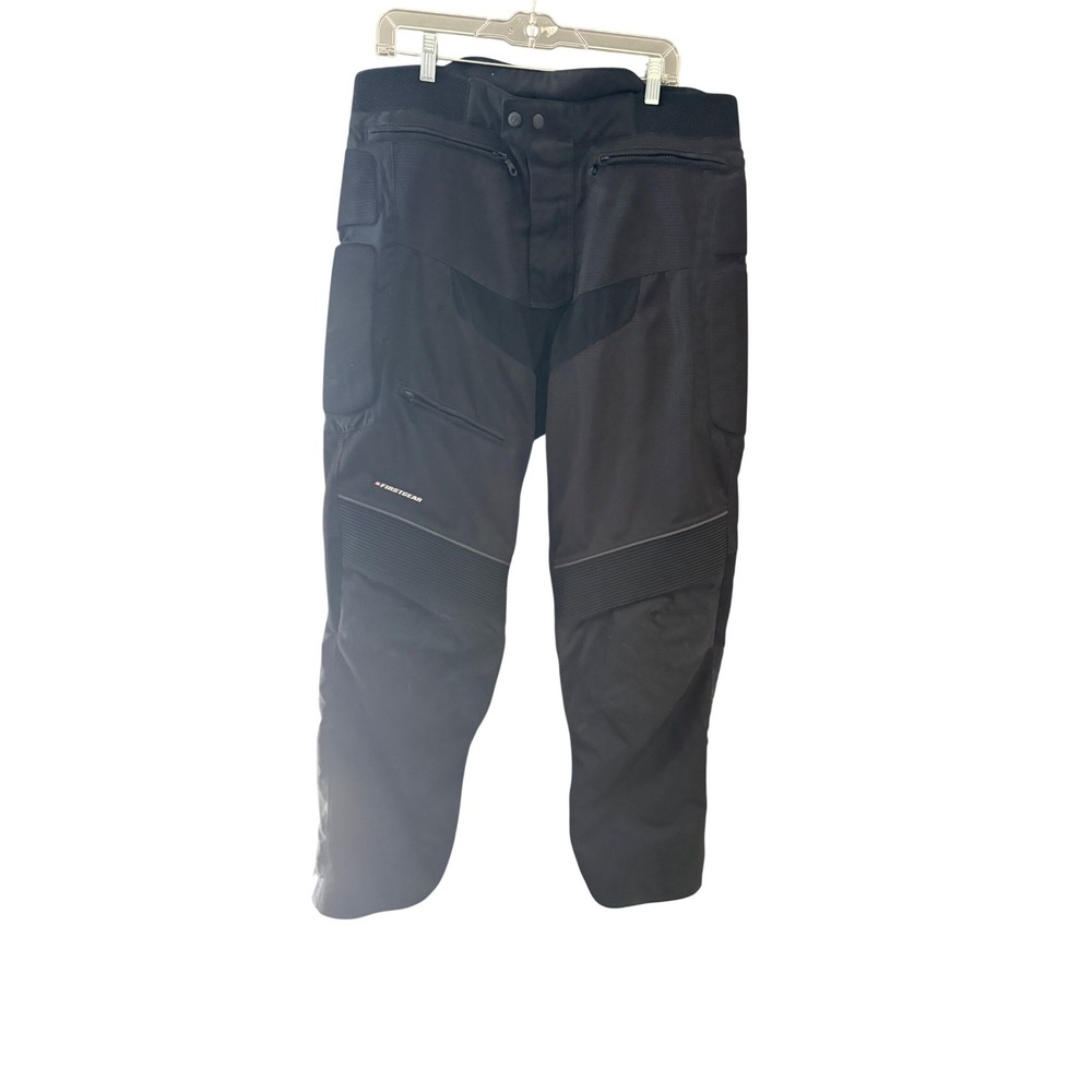 Firstgear Mens Black Mesh Textile Padded Motorcycle Riding Touring Pants Size 38